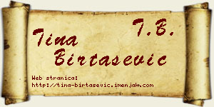 Tina Birtašević vizit kartica